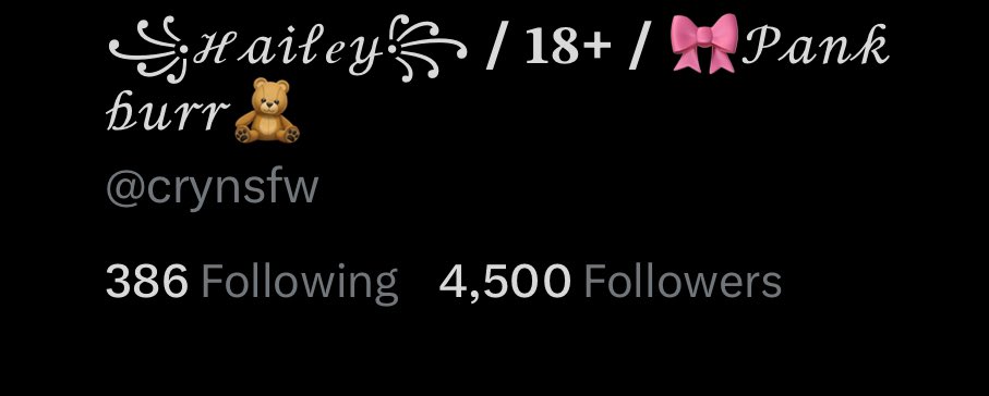 crynsfw's tweet photo. I cannot thank yall enough!!! I haven’t gotten even close to this number in over a year and have felt a bit stuck, but this influx of support means so much to me!! I’m so excited to make more fun content for you all!! https://t.co/VvGcFybRVE