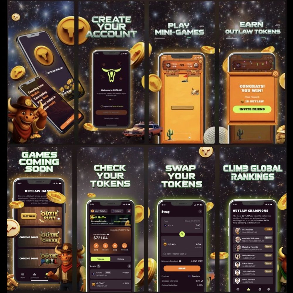 numeisme's tweet image. Outlaw Games App is LIVE!!!

iOS: apps.apple.com/us/app/outlaw-…

Android: play.google.com/store/apps/det…

Web App: app.outieputt.com

Website: outlaw.games
Twitter: x.com/outlawgamefi

Solana Contract Address: 7df5p5aoW787CqUWGU2cwtdmtjd5Eiy3oJTbSpeRjupx