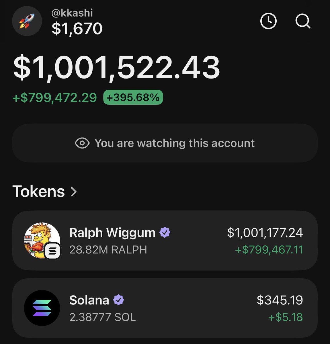 Just reached $1,000,000 from $1,670 $Ralph. Sold none yet.

Chart: axiom.trade/t/CxWPdDBqxVo3…