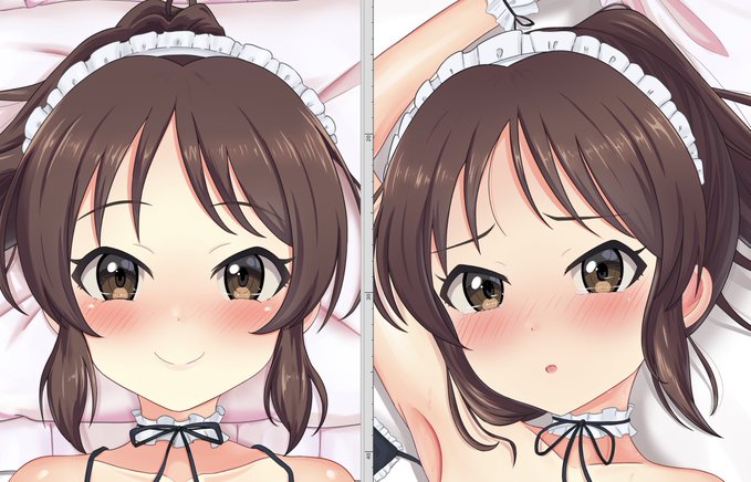 3年前に出したこのありすのビキニメイド抱き枕カバー、表情差分追加&amp;新生地で再販したら欲しい人いますか?合計7枚くらい売れそうなら作れます…! 