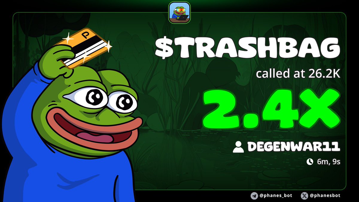 DegenWar01's tweet image. 2x pump on my alpha call on #TRASHBAG

CA&amp;gt;&amp;gt; C7ph6fmVQfF3Vin4769mhPLFTB4vmQ2sRgqsqrrdpump
#memecoin #solana #Degen