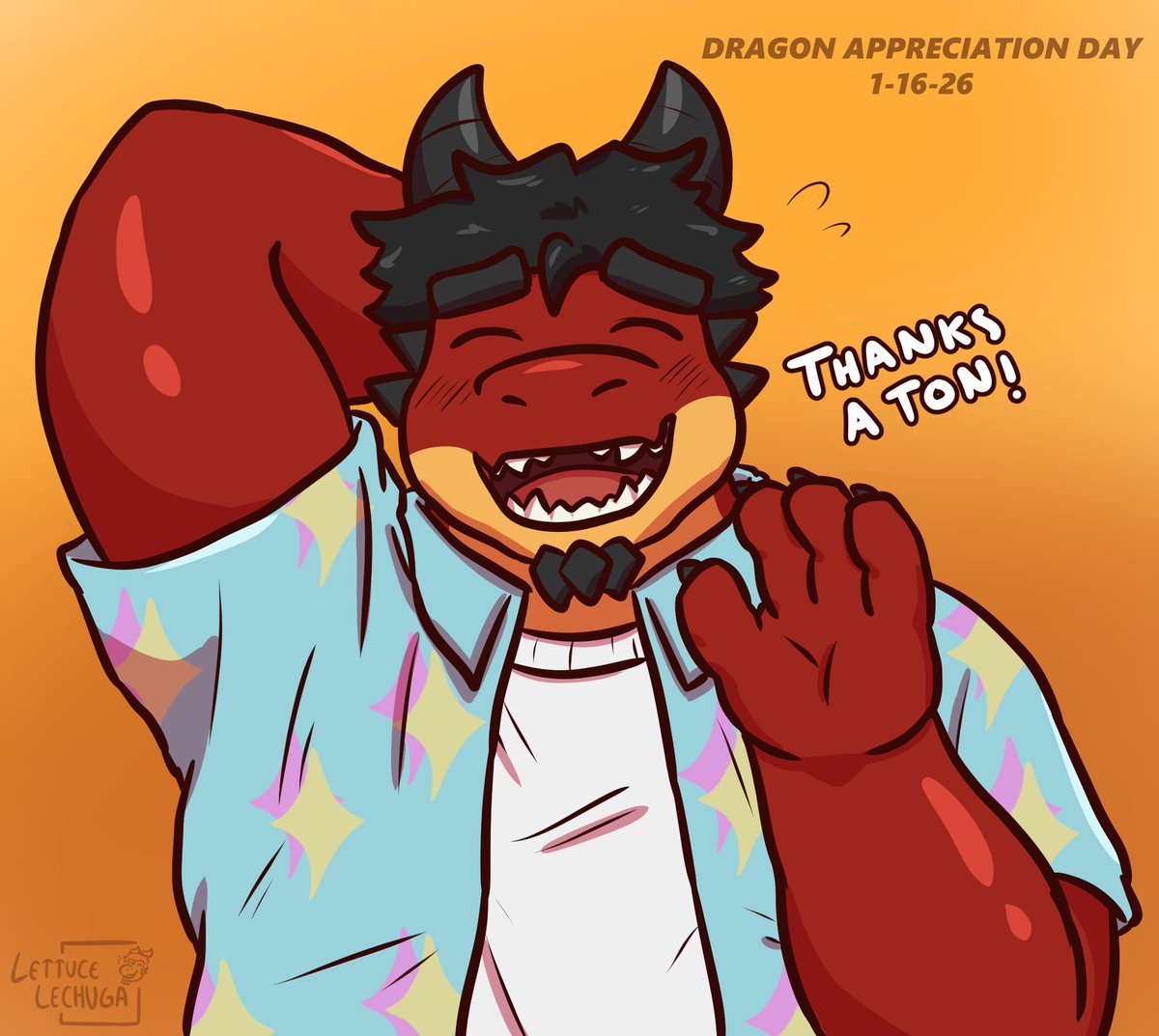 LettuceLechuga's tweet photo. Happy Dragon Appreciation Day! It's nice to be appreciated! So thank you to everyone who sticks around this red dragon! :]
#DragonAppreciationDay https://t.co/GWcM6WEgOJ