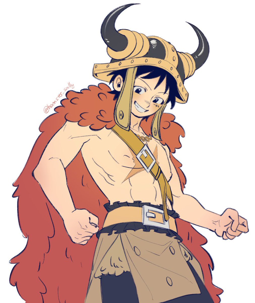 hamster_sally's tweet image. Elbaf luffy doodle
