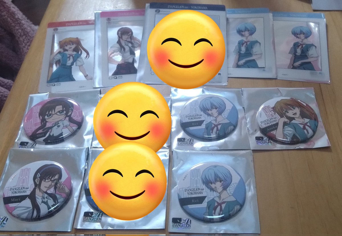 レア エヴァ カフェ＆ダイナー 缶バッジ マリ シンジ レイ アスカ