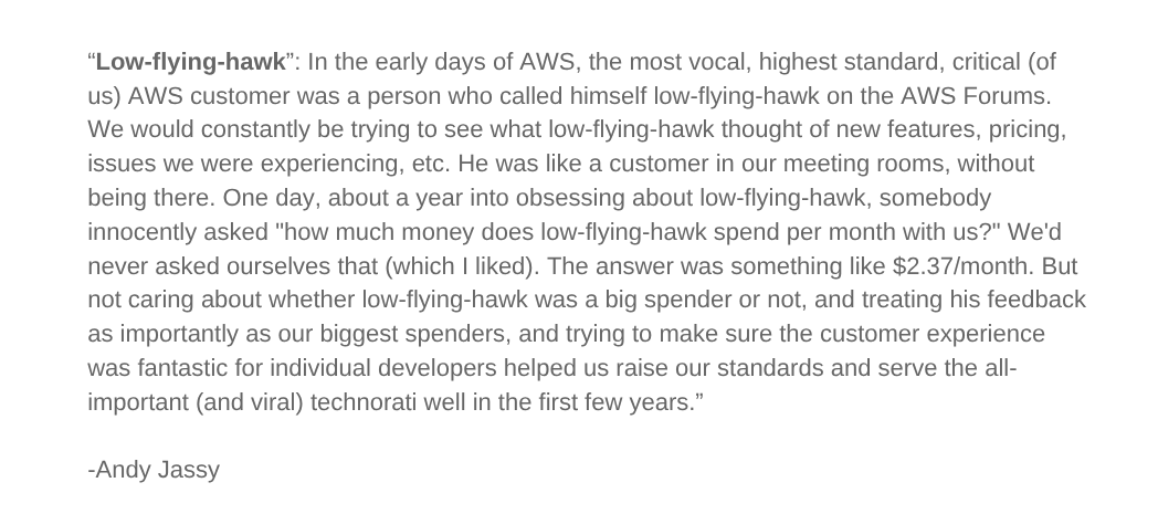 vikhyatk's tweet photo. my favorite aws lore:

this person called lowflyinghawk used to shit on everything they did in the aws forums. they named a building after him https://t.co/rgxHsi4Oc2