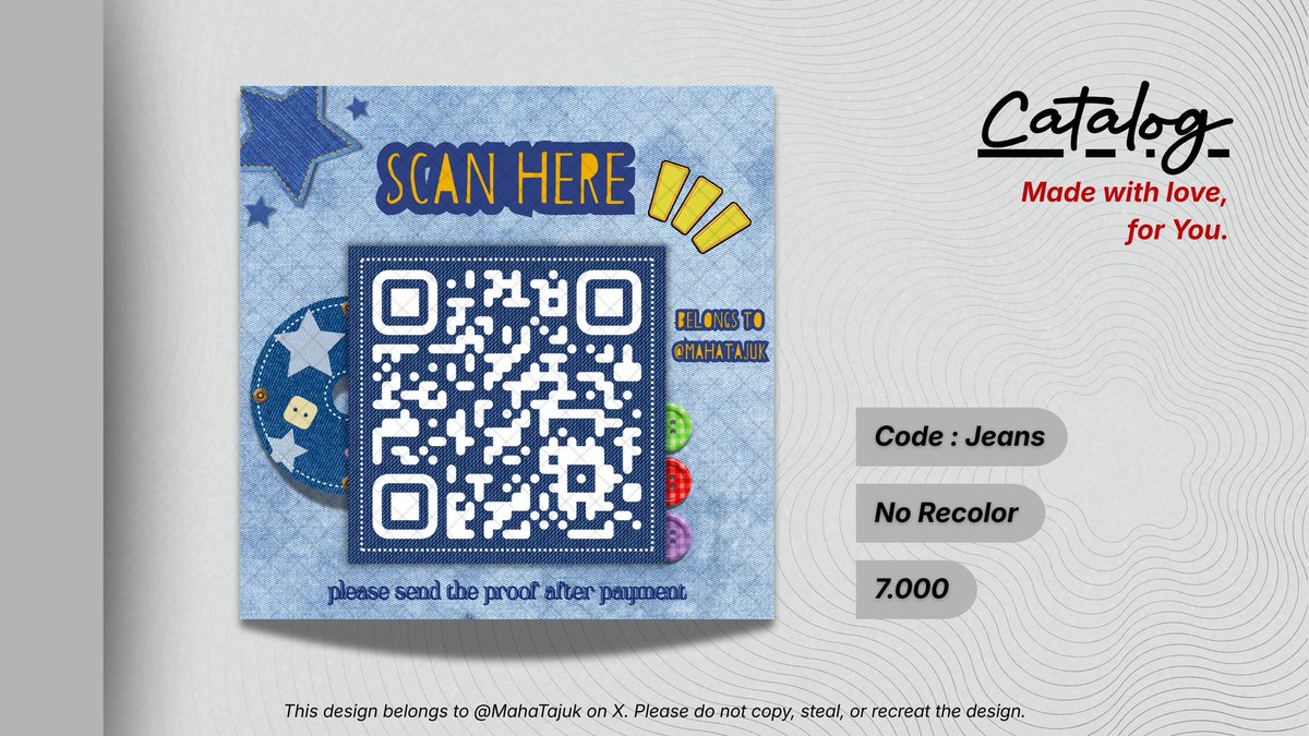 MahaTajuk's tweet image. help repost, thank you so much! #zonauang

halo, teman-timun! aku sudah open ya. qr deco dibawah ini bisa diorder mulai dari sekarang dan bagi yang berminat segera contact aku ya!

📩 : @MahaTajuk (mt after dm)
☎️ : tiny.cc/WhatsAppQ
💰 : dana, spay, &amp;amp; qris