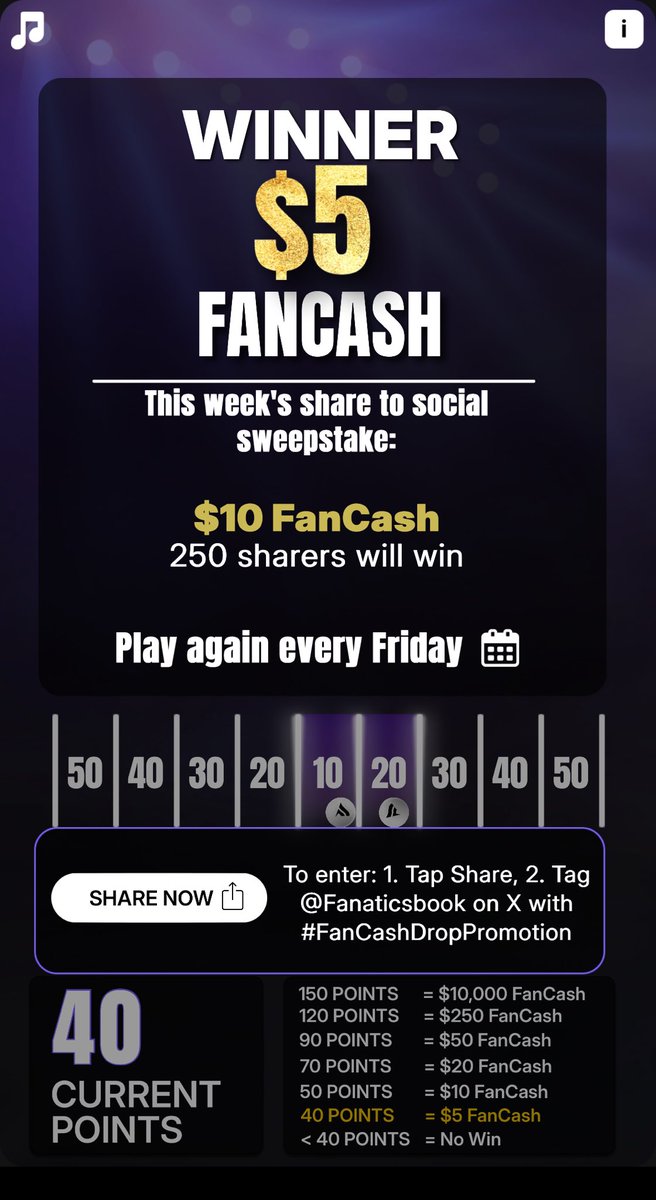 Play the #FanCashDropPromotion today

 fanatics.onelink.me/5kut/p6fykbjo