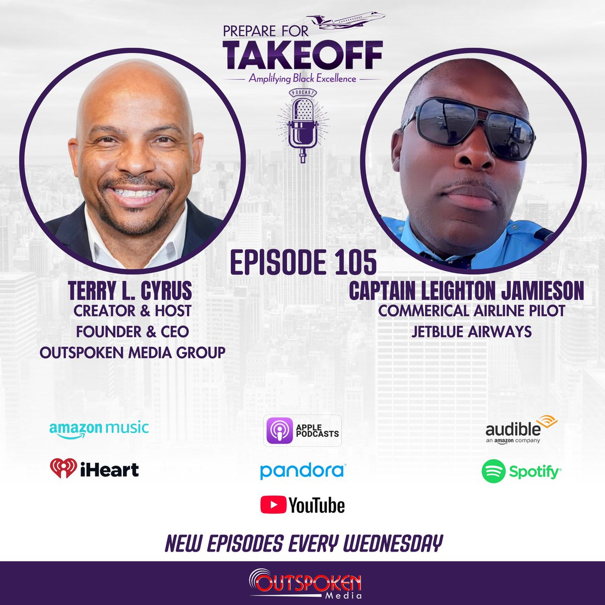 New Debut Episode Alert‼️⏰ <a href="/Prep_4_Takeoff/">Prepare For Takeoff Podcast</a> - Episode 105 featuring Captain Leighton Jamieson shares his journey from a small rural community in Jamaica &amp; migrating to NYC at an early age to becoming a pilot with JetBlue. Watch the episode by clicking youtu.be/8WAz9LlOEHw.