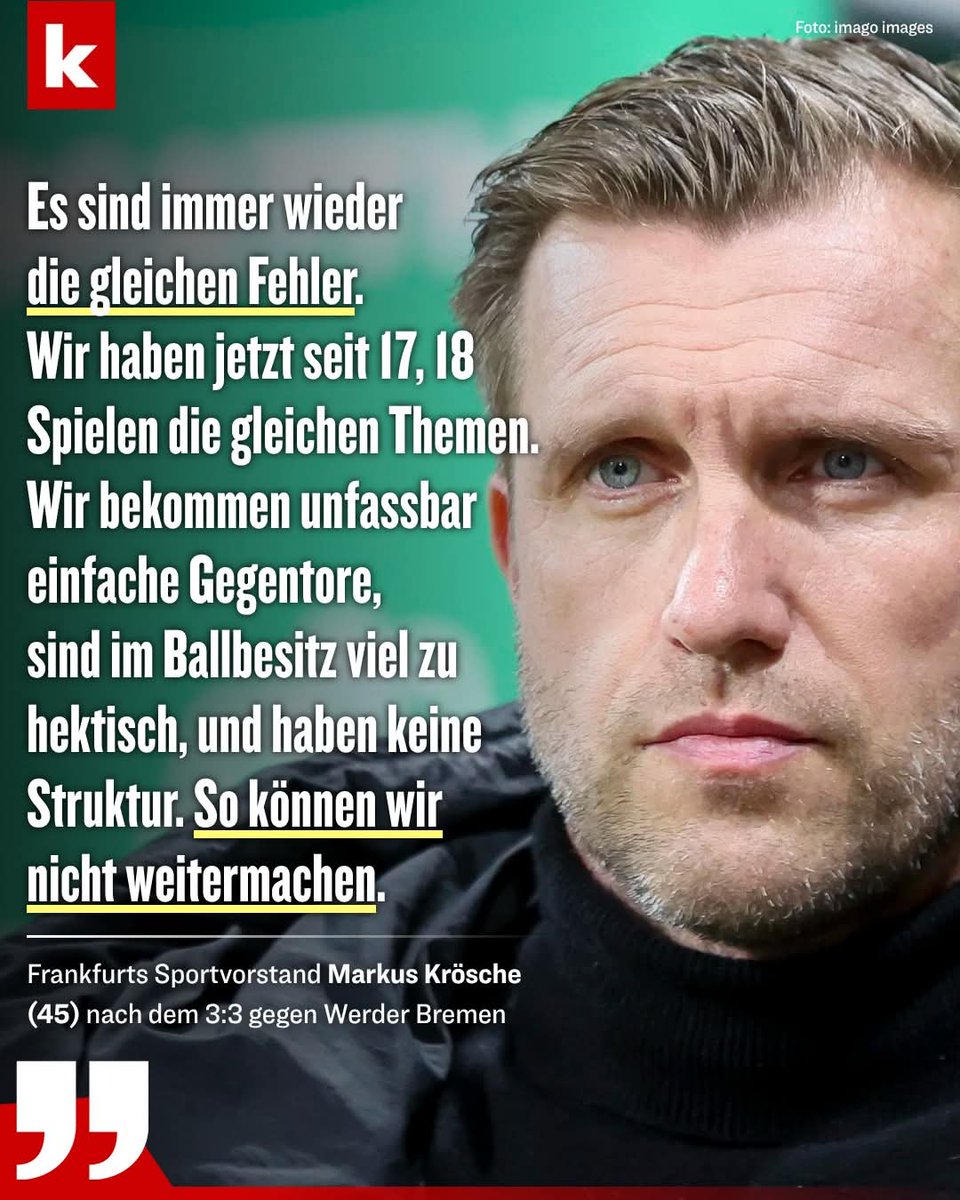 Deutliche Worte von Markus Krösche nach Bremen Spiel
#SGE #SVWSGE