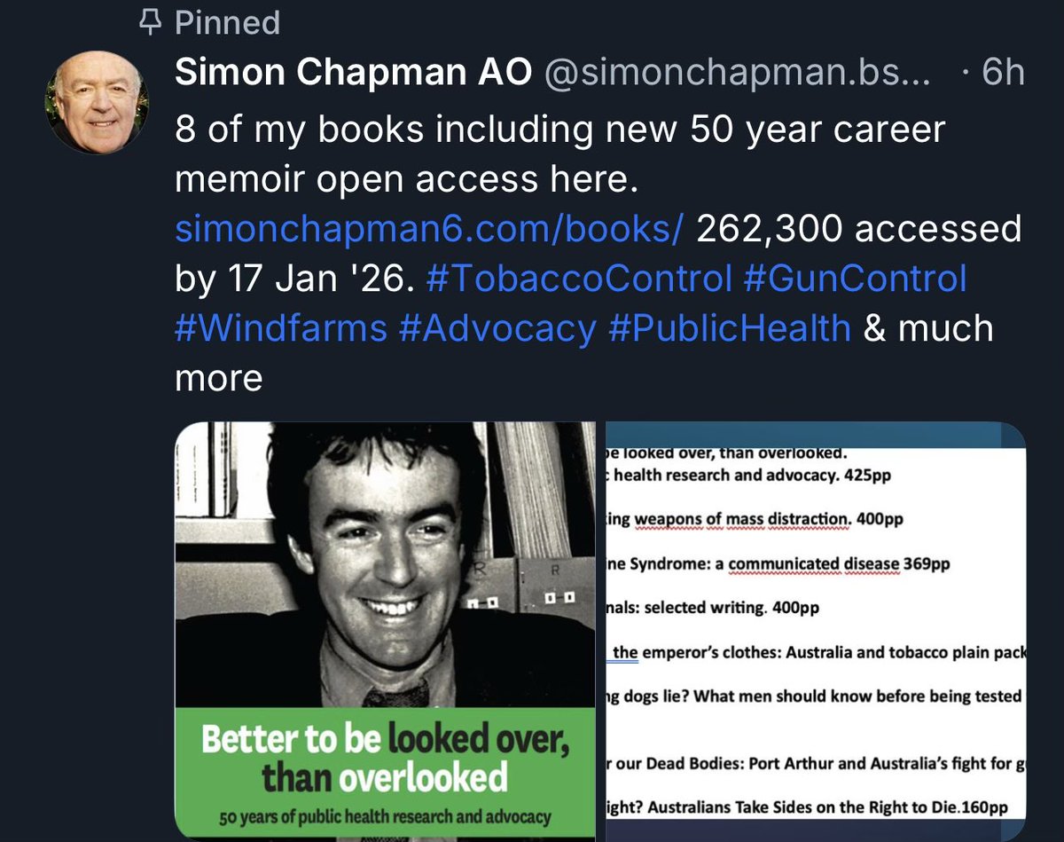 Fifty years of advocacy doesn’t become evidence just because it’s bundled as a memoir and pinned to a profile. Volume of output and number of clicks aren’t substitutes for being right especially when many of the core assumptions behind Australia’s nicotine policy are now visibly