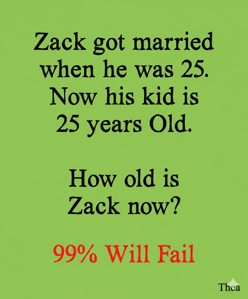 What is the correct age ?

99% will fail ...