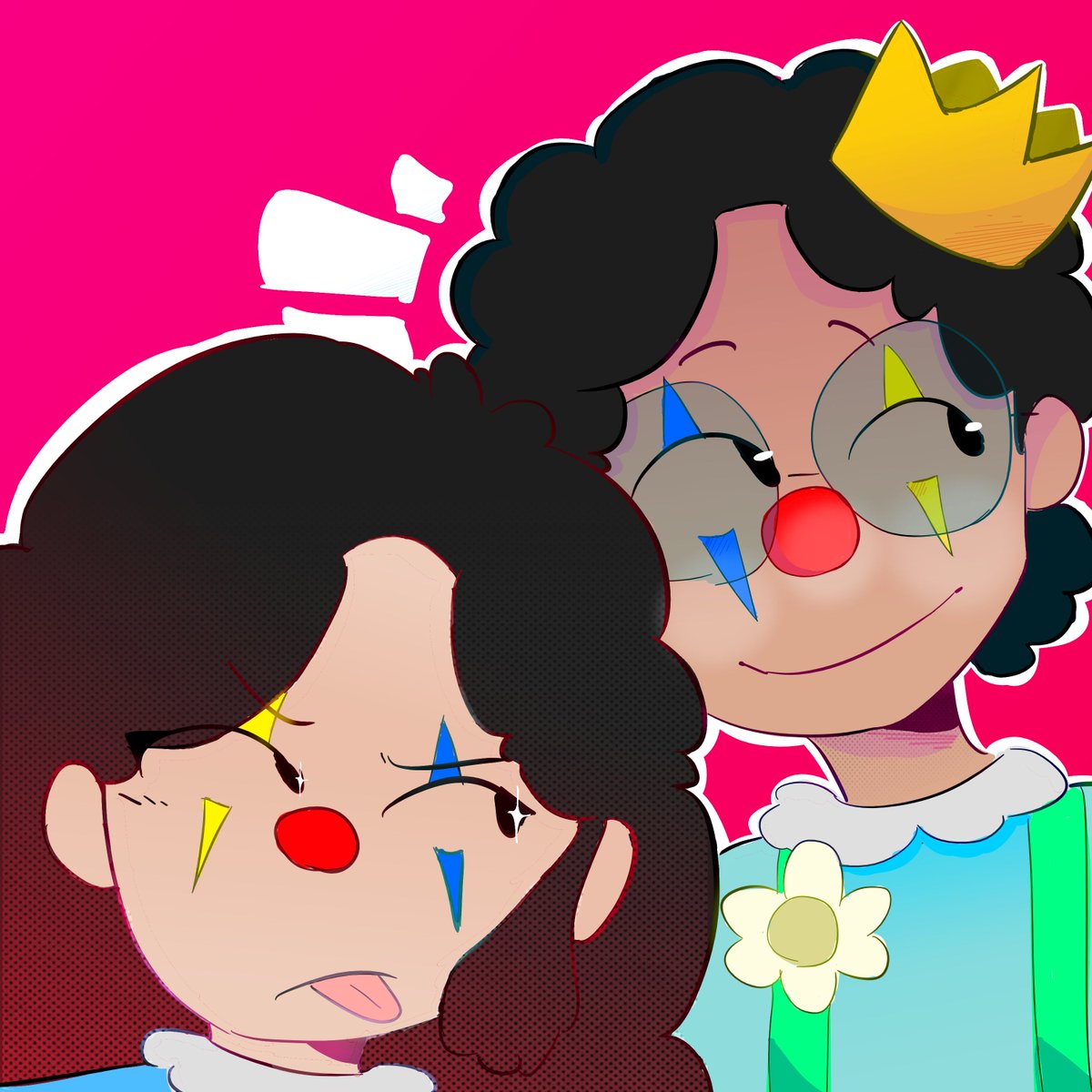 RH_editor's tweet image. para comemorar o não dia do palhaço, eu e a nifeer nos vestimos a caráter, e aí, qual seu paiaço favorito?