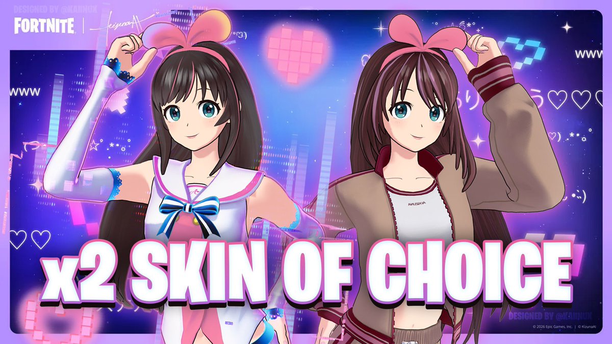 InsoIsHere's tweet image. 🎁 Kizuna AI Skin Giveaway ✨
(2 Winners)

To Enter:
• Like and Repost 🔁
• Follow @InsoIsHere and @KagePlayz_ ⭐
• Tag a friend 🤝
• Comment your favorite VTuber 💬

⏳ Ends in 48 hours ⏳

Optional: consider using codes InsoIsHere and KAGEPZ in the item shop to support 💜…