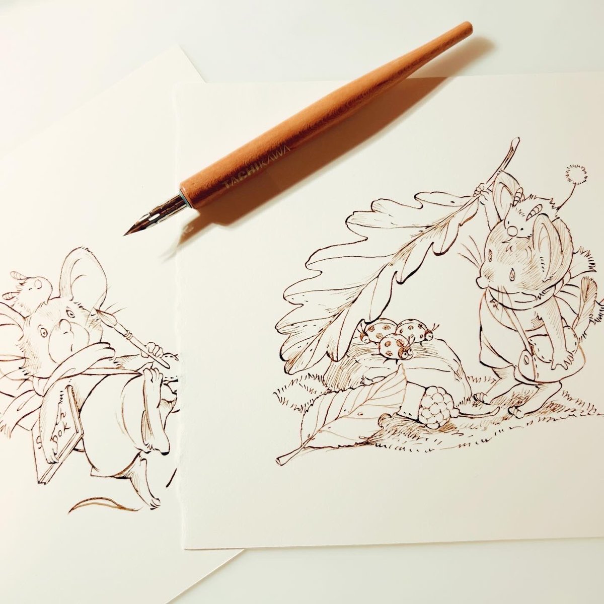 久しぶりにユルリとプッチを描いてます🐹