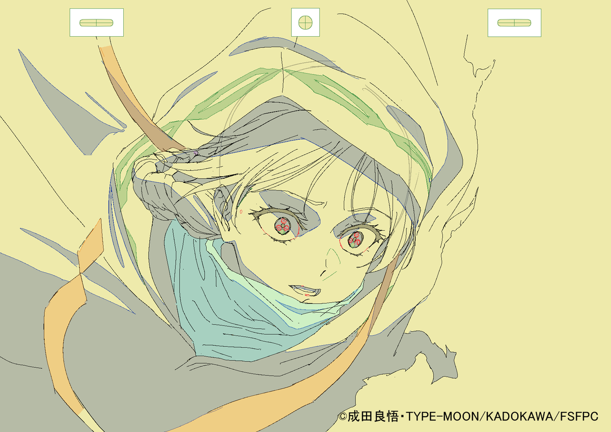 ainekou0702's tweet photo. 遅くなりましたが、FATE #strangefake 第二話のご視聴ありがとうございました！この辺りの作画監督を担当しました。
別作品と並行してやっていたタイミング(だったはず)でとても懐かしい・・
本日の第三話も是非よろしくお願いいたします！ https://t.co/w2oY3lcry4
