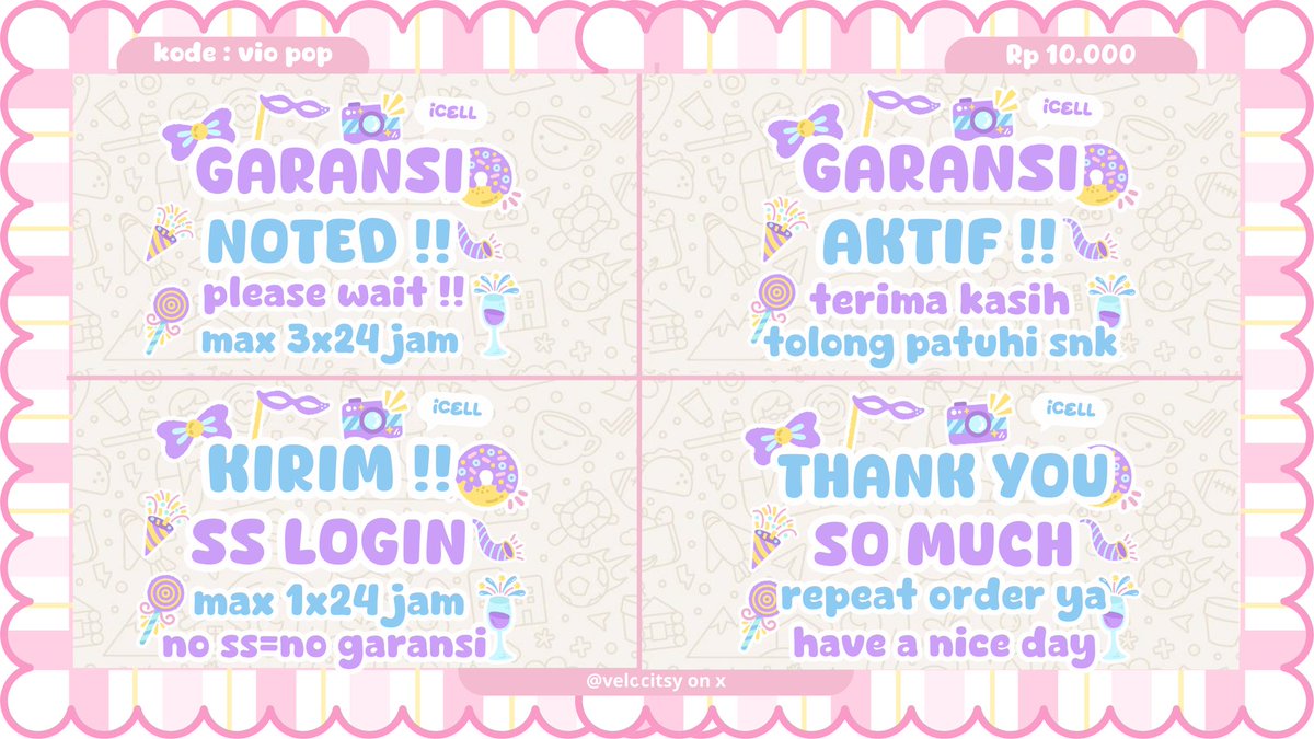 velocitsy's tweet image. help rt please? thank you so much ♡

🥦💭 ⊹hai-o ! icel balik lagi membawa empat sticker pack ready stock dengan harga tertera di pic ^_^  bisa kamu jemput lewat wa ini yaa s.id/rH0r4  🍎 don’t forget to checkie 🅰️lt 🛝🍭

t. #zonauang