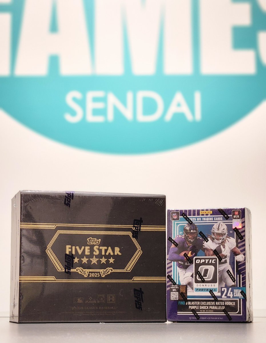 mintsendai's tweet image. 🌵新商品入荷🌵

・MLB⚾️
2025 TOPPS FIVE STAR HOBBY
・NFL🏈
2025 PANINI DONRUSS OPTIC FOOTBALL BLASTER

#仙台PARCO #NFL #MLB