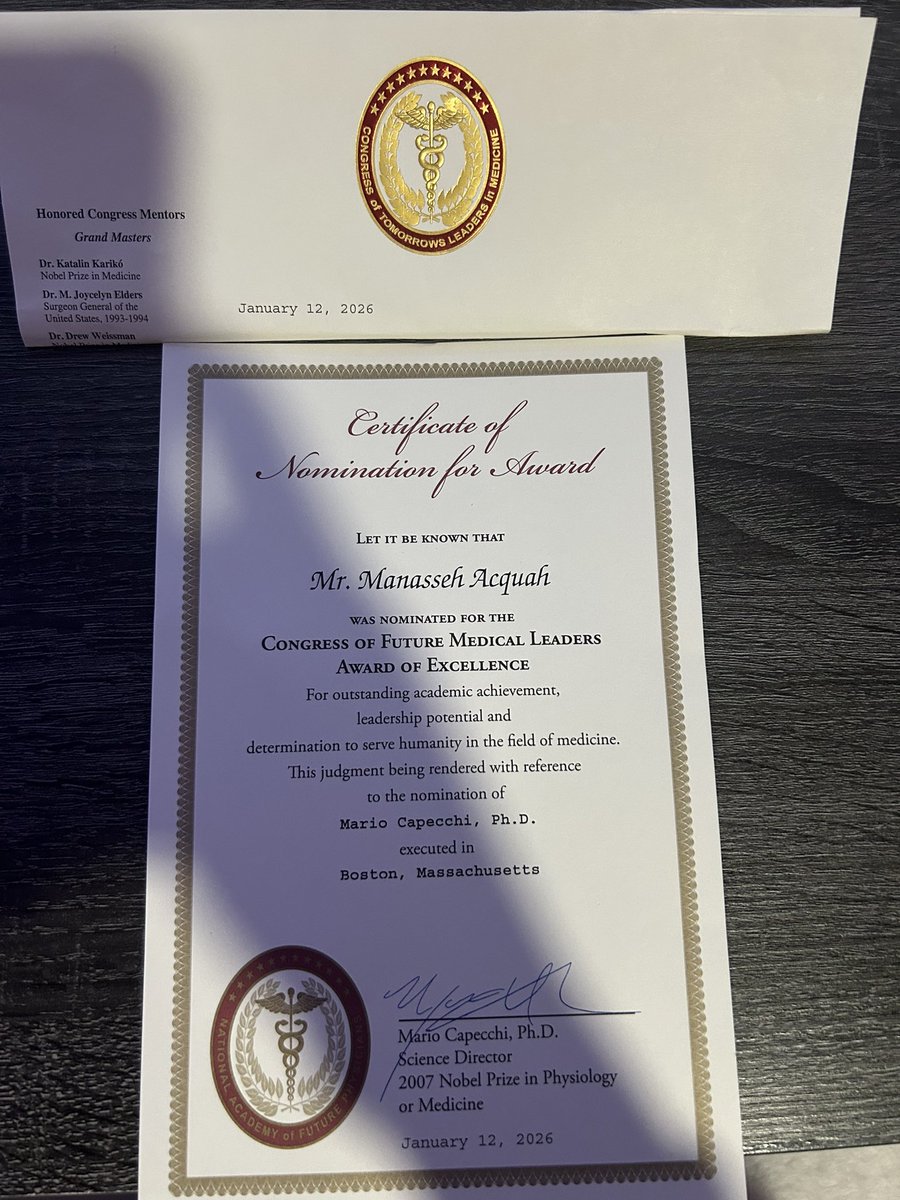 Manasseh5521's tweet image. Thank you so much to the Congress of Tomorrow’s Leaders In Medicine for the nomination for the Award of Excellence!!
@SHBuffFootball 
@CoachRosenbaum 
@Coach_Caruso @CSAPrepStar @CodyHawkins