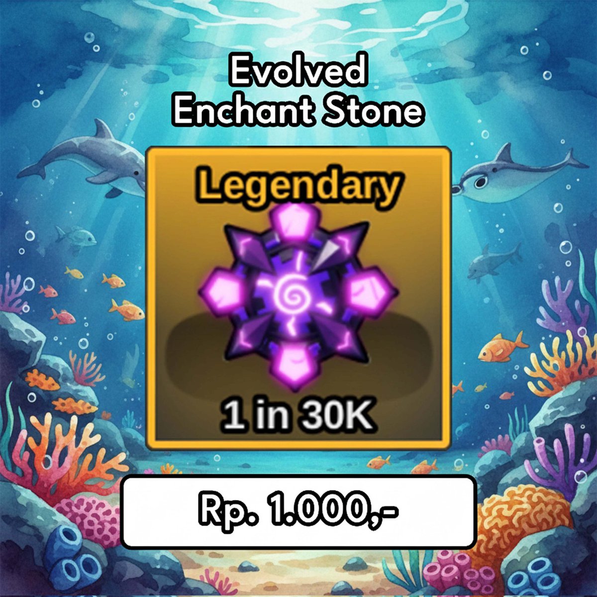 WTS ITEM FISH IT!

Stok ready:
• 🐟 Secret Tumbal: 1.5K (Stok 35)
Take All Diskon 10%
• 💎 Evolved Enchant Stone: 500P (Stok 40)

✅Proses cepet &amp; aman 
✅Available QRIS/ REKBER

🛒Order via DM/Klik: wa.me/6287828446963