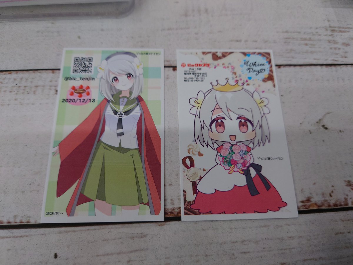T*s様 ビッカメ娘 天神1号たん アクリルキーホルダー、名刺3枚 全国