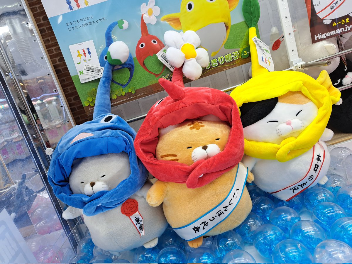 💙♥️新景品入荷しました💛 #ピクミン なりきり帽子 お一人様、各種類