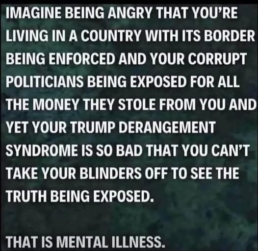 Sadie_NC's tweet photo. TDS is a serious mental disorder. 🤨🤨 https://t.co/sfHwAH9Qkx