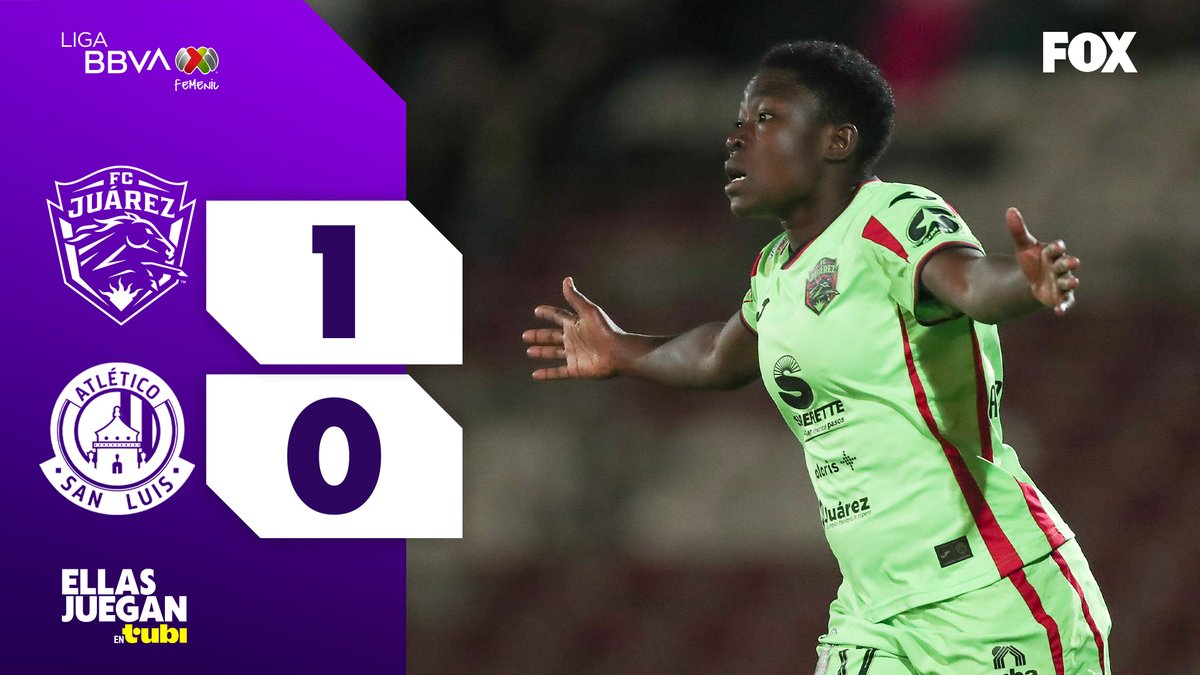 somos_FOX's tweet image. ¡Victoria de las #Bravas! 🔥

@FemenilFcJuarez superó por la mínima a las #Potosinas.

#EllasJueganEnTubi 💜