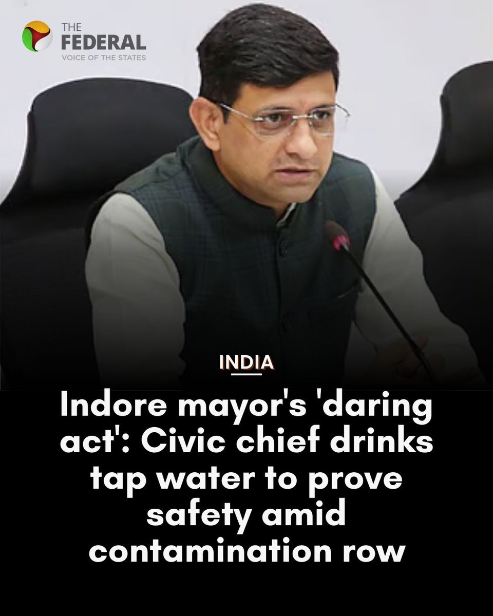 TheFederal_News's tweet image. Pushyamitra Bhargava drank municipal water as officials claimed a clean supply had been restored to 30 per cent of the area where the tragedy unfolded. 

Read more: thefederal.com/category/state… 

#Indore #Pushyamitra #DrinkingWater