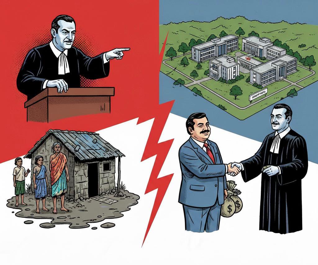 தஞ்சாவூரில் உள்ள சாஸ்திரா பல்கலைக்கழக வளாகத்திற்குள், தமிழ்நாடு அரசுக்குச் சொந்தமான 31.37 ஏக்கர் நிலத்தை ஆக்கிரமித்து மாணவர் விடுதியைக் கட்டி, கடந்த 35 ஆண்டுகளுக்கும் மேலாகக் கோடிக்கணக்கான ரூபாய்களைக் கட்டணம் என்ற பெயரில் வசூலித்து லாபமடைந்துள்ளது பல்கலைக்கழக நிர்வாகம். இந்த