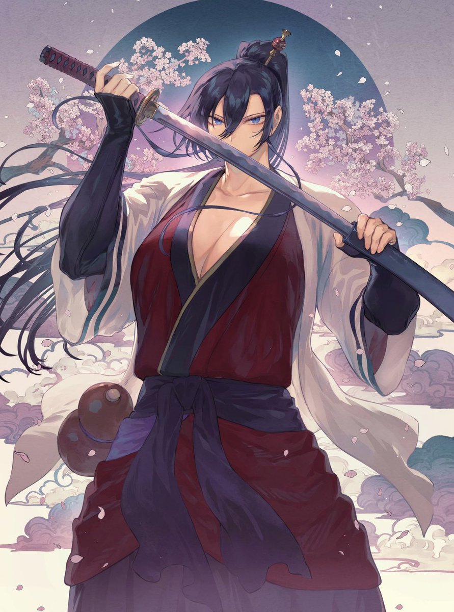 funamoto_2000's tweet image. 桜と侍🌸