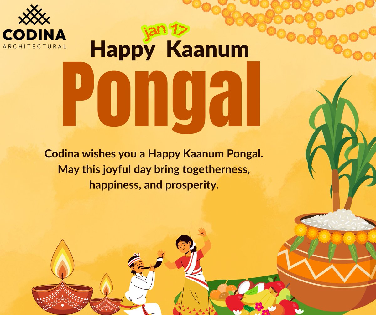 Codina wishes you a Happy Kaanum Pongal. May this joyful day bring togetherness, happiness, and prosperity to you and your family

codinametal.in
Contact 044 2792 2378 / 2792 128

#happykaanumpongal #HappyPongal #conveyors #conveyorbelts #metal #meshes #metalmesh