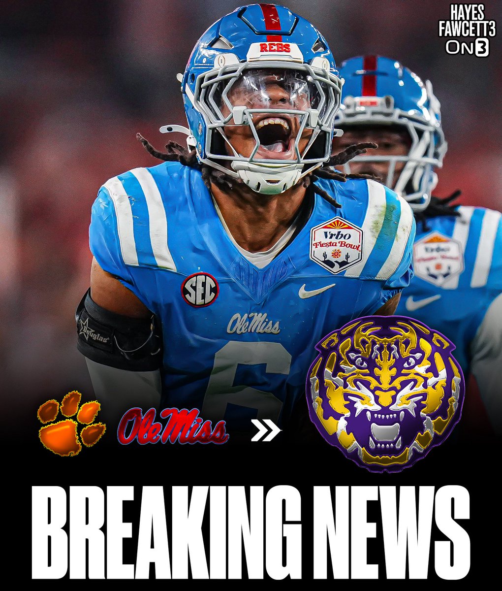 Hayesfawcett3's tweet image. BREAKING: Ole Miss transfer LB TJ Dottery has Committed to LSU, source told @On3

The former Clemson transfer totaled 174 tackles, 10 TFLs, 3.5 sacks and 3 forced fumbles the last two seasons with the Rebels

on3.com/transfer-porta…