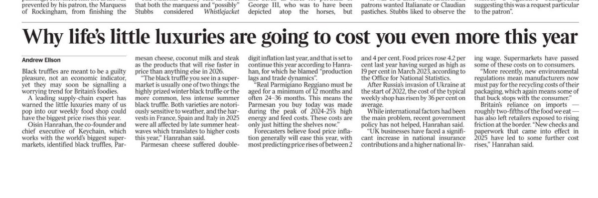 LizWebsterSBF's tweet image. Food prices are rising again and The Times is happy to blame Russia’s invasion of Ukraine, but quietly sidesteps Brexit, even where the mechanisms are obvious.

💥 Border friction
💥 Paperwork
💥 Checks
💥 Labour shortages
💥 Higher costs passed down the chain

These are not…