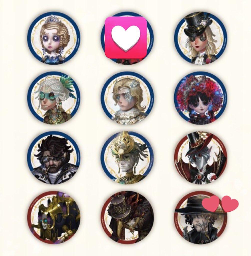 交換】第五人格 RE:シリーズトレーディング缶バッジ 設定画 vol.2 UR