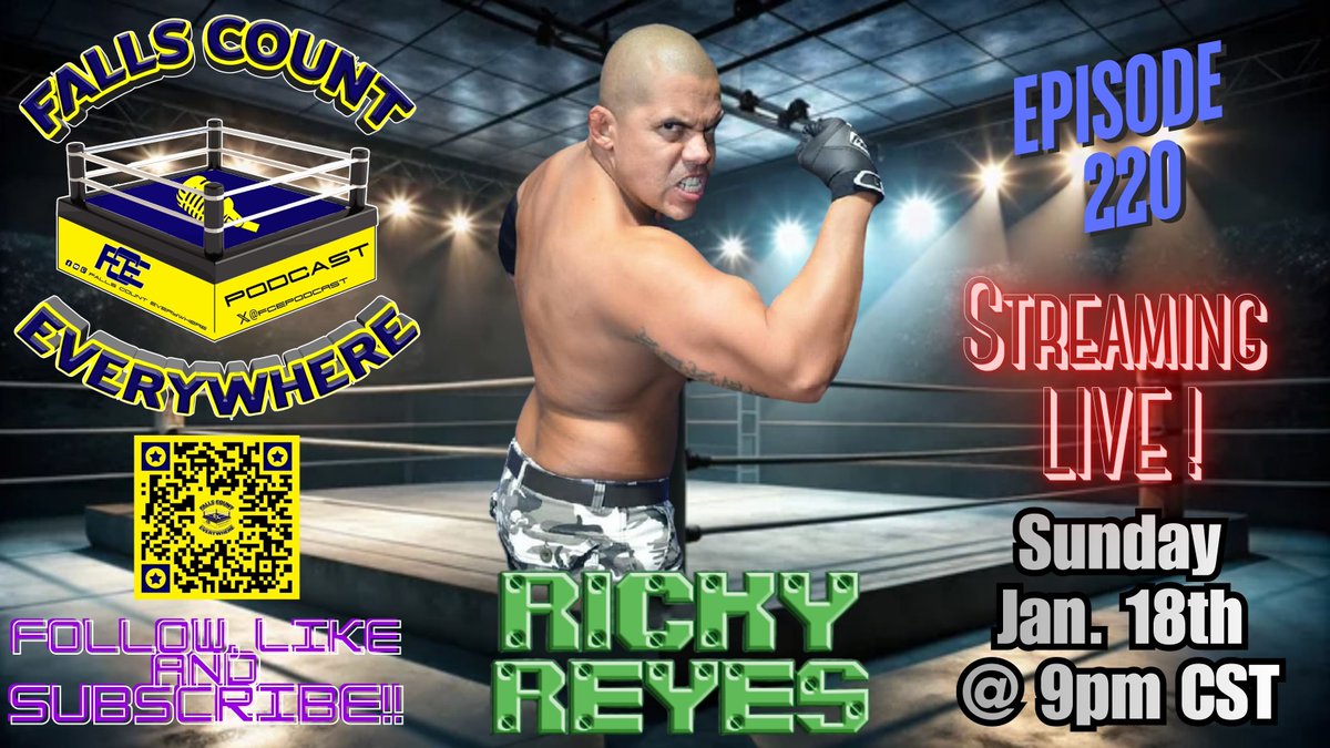 FCEpodcast's tweet image. Join us this Sunday LIVE at 9pm Central for Episode 220 as we break down the best moments of the week plus welcome our first Featured Guest of the year, none other than former #ROH and Lucha Underground superstar Ricky Reyes! #WWE  #WWERaw  #SmackDown  #WWENXT  #TNAiMPACT #AEW…