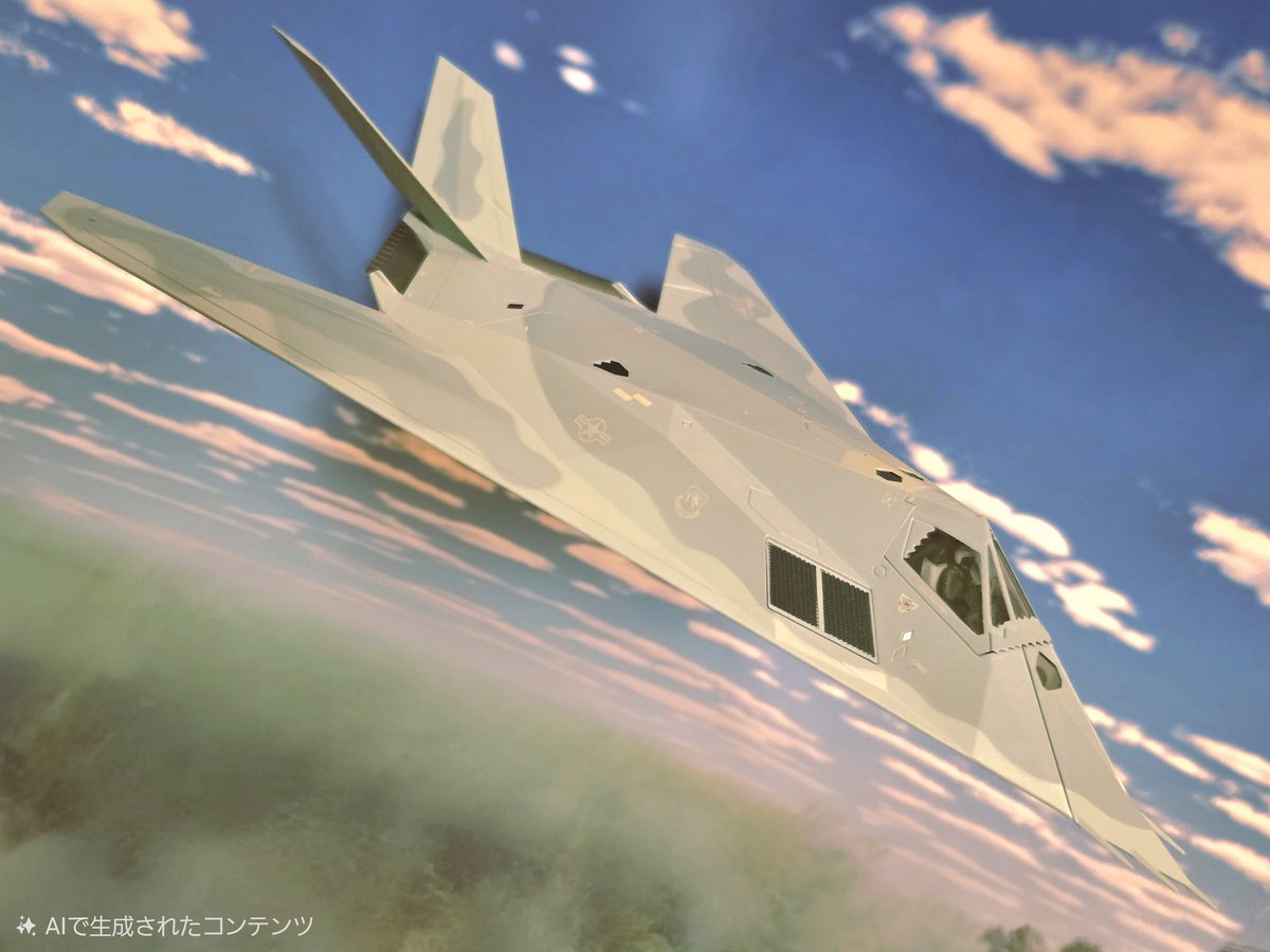 今日は1月17日 元祖ステルス117の日 HM F-117 ナイトホークHA5804