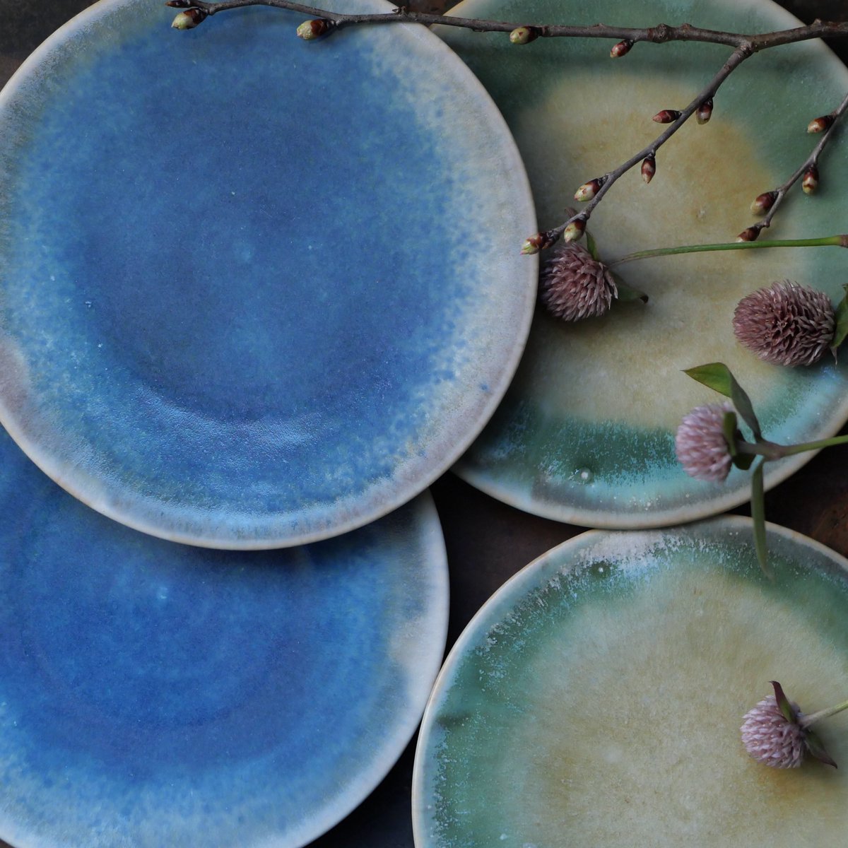 中園晋作さん22cm 平皿　2枚セット 中園晋作さん22cm 平皿 2枚セット 中園晋作さん22cm 平皿 2枚セット