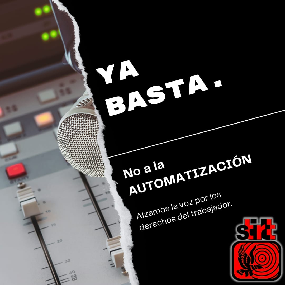 El #Stirtt Nacional firme en su postura: 🚫 Automatización = Menos plazas laborales.

La tecnología no debe eclipsar la radio tradicional ni los empleos dignos de nuestra industria. 

¡La radio vive gracias a su gente! ✊📻

#STIRTT #TrabajadoresDeLaRadio