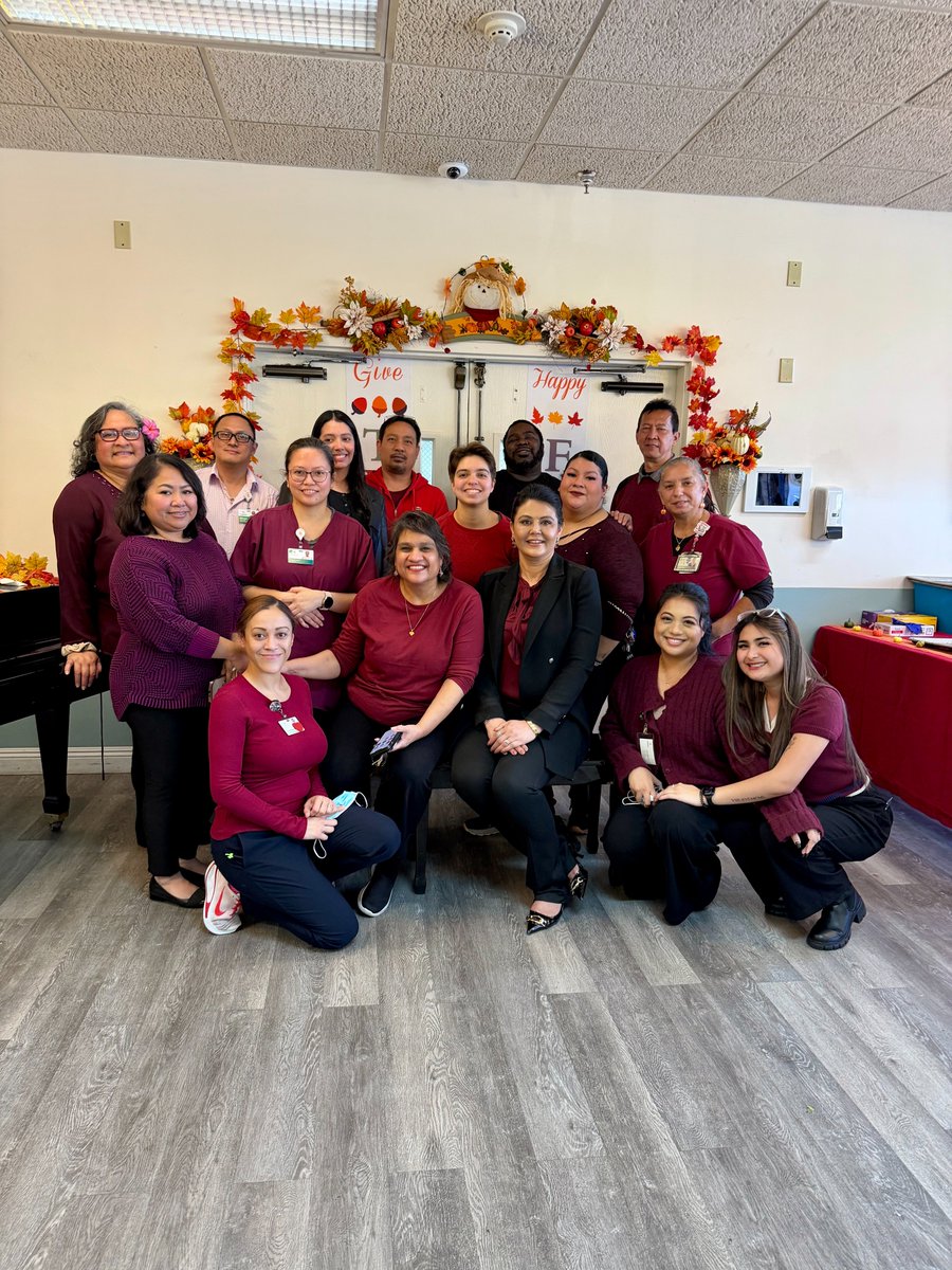 BeecanHealth's tweet photo. Throwback Thursday to last Thanksgiving at Corona Post Acute 🍂

Staff took time to celebrate the season. Worth taking a moment to recognize days like this. 

#ThrowbackThursday #BeecanHealth https://t.co/sP18vtSmsu