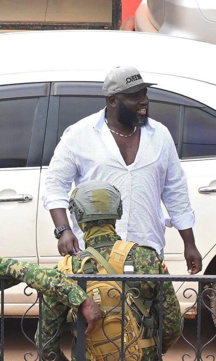 PSSEKABIR's tweet image. This is Albert Muhumuza, a well-known NRM-aligned armed operative who has repeatedly been identified by victims and witnesses as part of the group that trails and harasses our President. He has been linked by survivors and families to multiple abductions, including that of Eddy