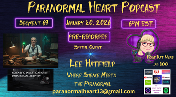 Mark your calendars. Tuesday, Jan. 20, my special guest Lee Hatfield talks Where Science Meets the Paranormal. You don't want to miss it. #scienceandparanormal #ParanormalTalk #science #ParanormalActivity