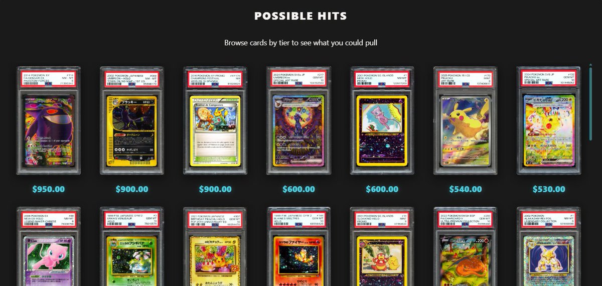 inhuman's tweet image. Shiny's $50 Pokemon pack is restocked with some absolute bangers!!! 

Our intake process is unmatched, perks of owning the cards on our site