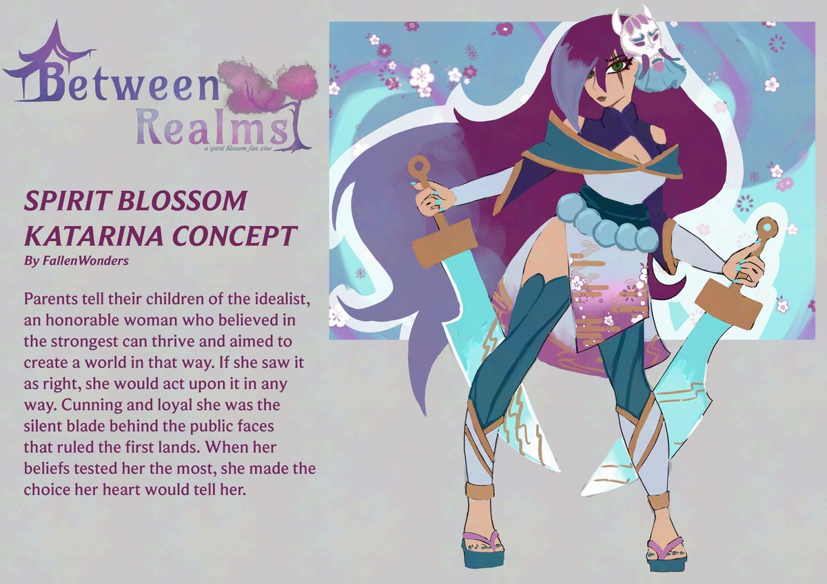 fallenwonders's tweet image. Spirit Blossom Katarina 🌸

My illustration &amp;amp; concept for @SkinematicVerse !!! I'm very happy to draw one of my mid mains for this zine!! I really love this league skinline so so much &amp;lt;3 

#BetweenRealmsArtist #Katarina #ArtofLegends