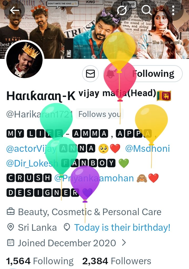 poornima1512's tweet photo. ๐Happy Birthday Hari Chlm..๐
Miss You Thambi Ma..๐ฅบ๐ถ๐ปโโ๏ธ๐ถ๐ปโโ๏ธ
#HBDHari #PoomaTweets
@Harikaran1721 https://t.co/6BNTawr4UE