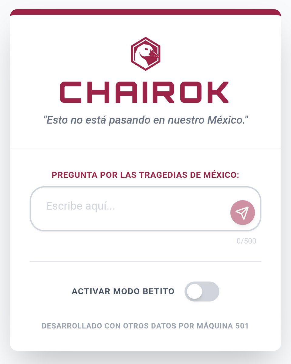 TAS aburrido este viernes? Cálate esto

Nos inventamos un app chario

Nos quedó cabrona.
Manda tus mejores respuestas.

Dense...

chairok.com