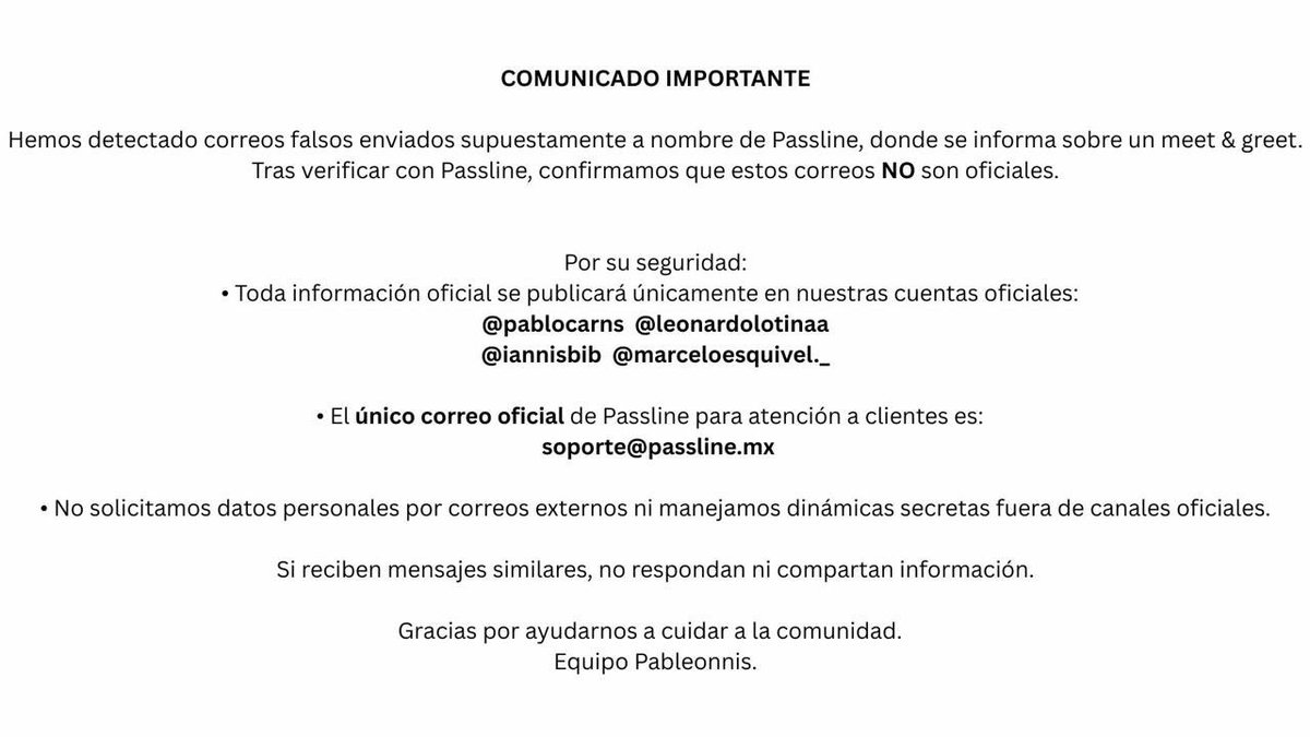 pablocarns's tweet photo. COMUNICADO IMPORTANTE. https://t.co/NN6KVA2Xh8
