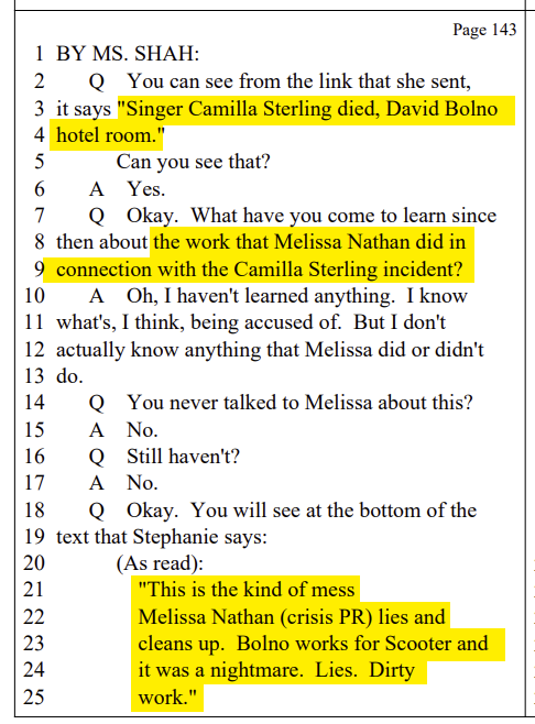 Expatriarch_uk's tweet image. As big as the HYBE/TAG story is...  It gets worse. 

Melissa Nathan appears to have allegedly been involved in cleaning up PR for Scooter Braun's business partner, David Bolno, when a singer Bolno was trying to sign was found dead in his hotel room.