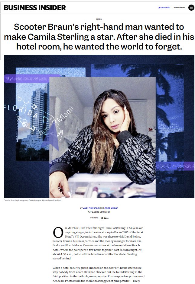 Expatriarch_uk's tweet image. As big as the HYBE/TAG story is...  It gets worse. 

Melissa Nathan appears to have allegedly been involved in cleaning up PR for Scooter Braun's business partner, David Bolno, when a singer Bolno was trying to sign was found dead in his hotel room.