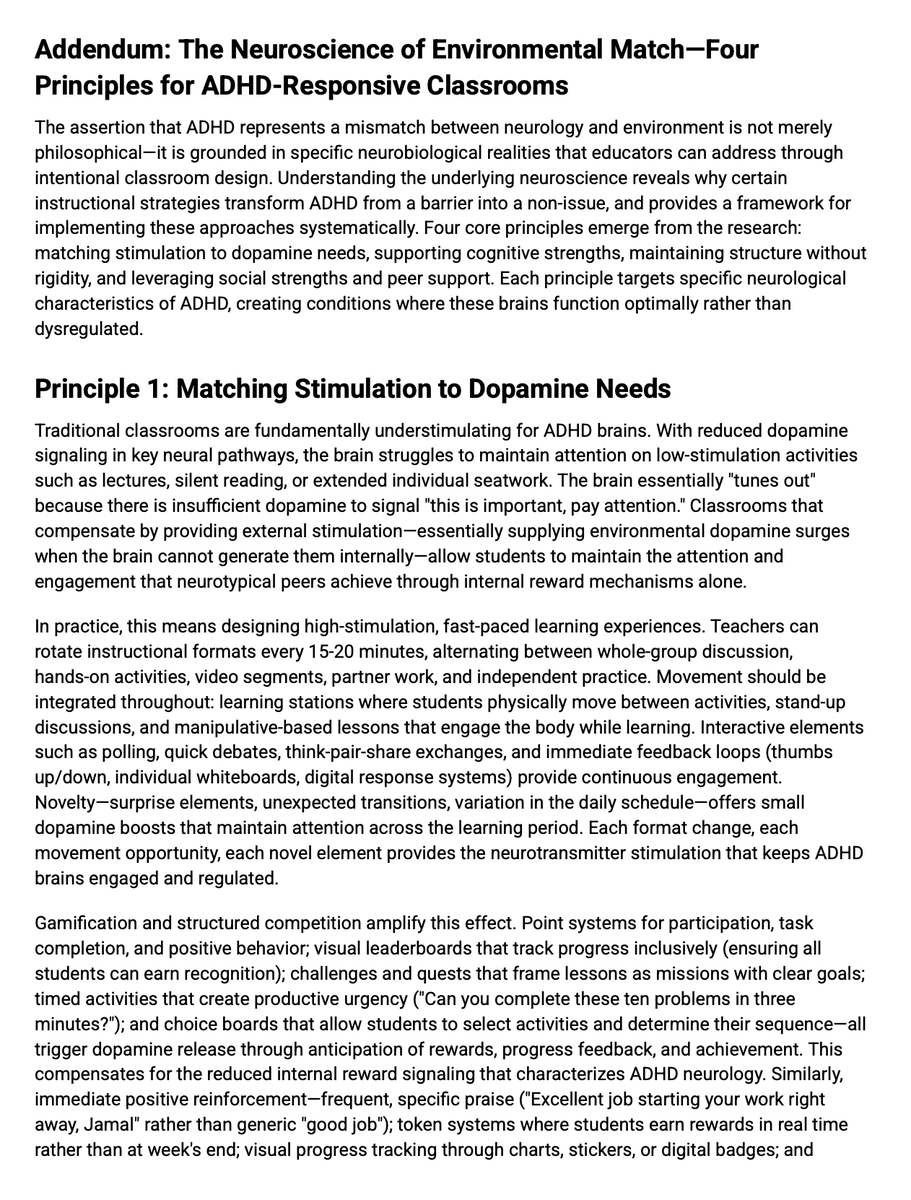 PaulSolarz's tweet image. Want to dig further?

Here's an addendum to the article above. "The Neuroscience of Environmental Match—Four Principles for ADHD-Responsive Classrooms"

#edchat #LearnLAP #tlap #k12 #ADHD #spedchat