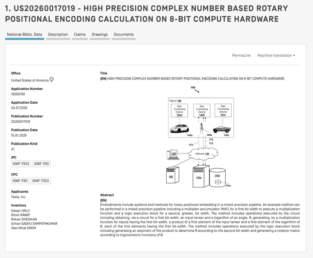 tslaming's tweet image. BREAKING 🚨 TESLA HAS PATENTED A "MATHEMATICAL CHEAT CODE" THAT FORCES CHEAP 8-BIT CHIPS TO RUN ELITE 32-BIT AI MODELS AND REWRITES THE RULES OF SILICON 🐳 

How does a Tesla remember a stop sign it hasn’t seen for 30 seconds, or a humanoid robot maintain perfect balance while…